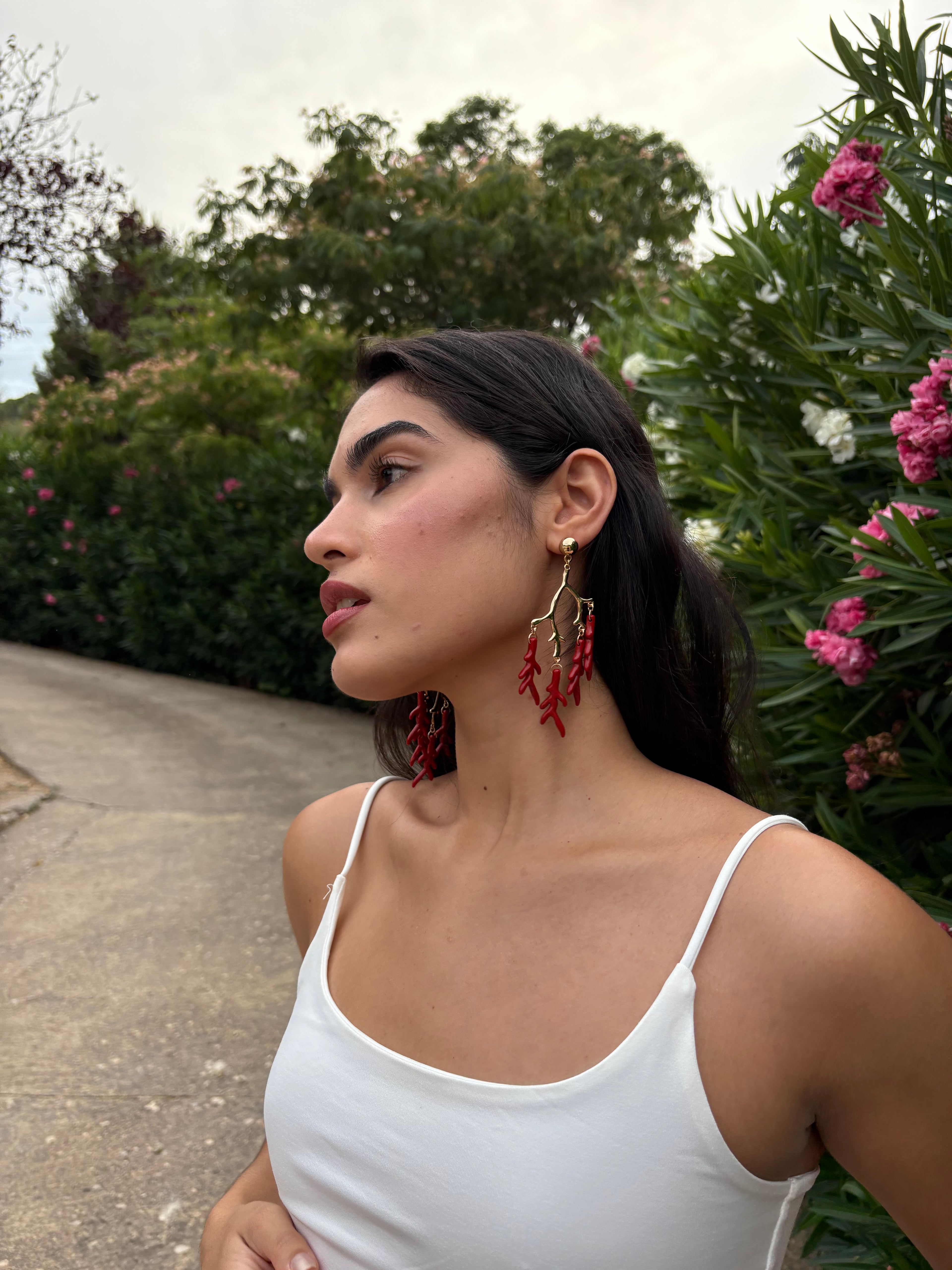 Pendientes Coral