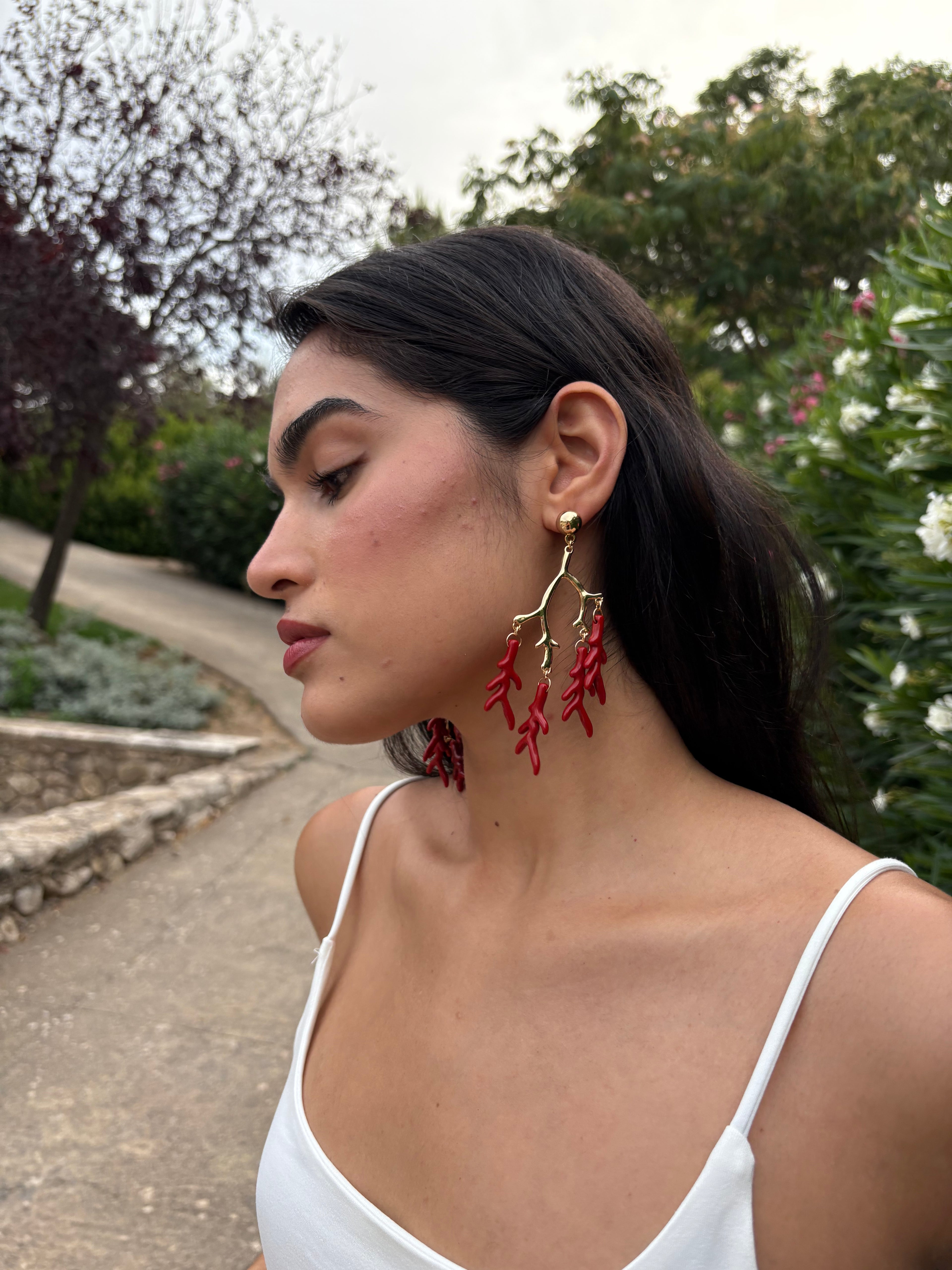 Pendientes Coral
